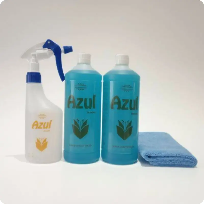 KIT 2 Azuis Homcare + Pulverizador + Pano microfibras