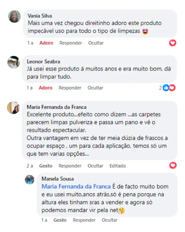 Comentário real - Comprar online